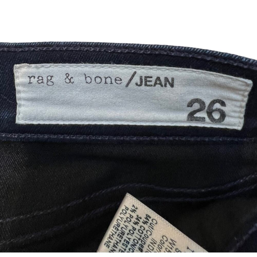 Rag & Bone high rise ankle zip Skinny Jeans Indigo 26 - Picture 5 of 6